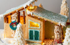 Mid-Century Modern Cookie House with Mid Century Modern Gingerbread House Template