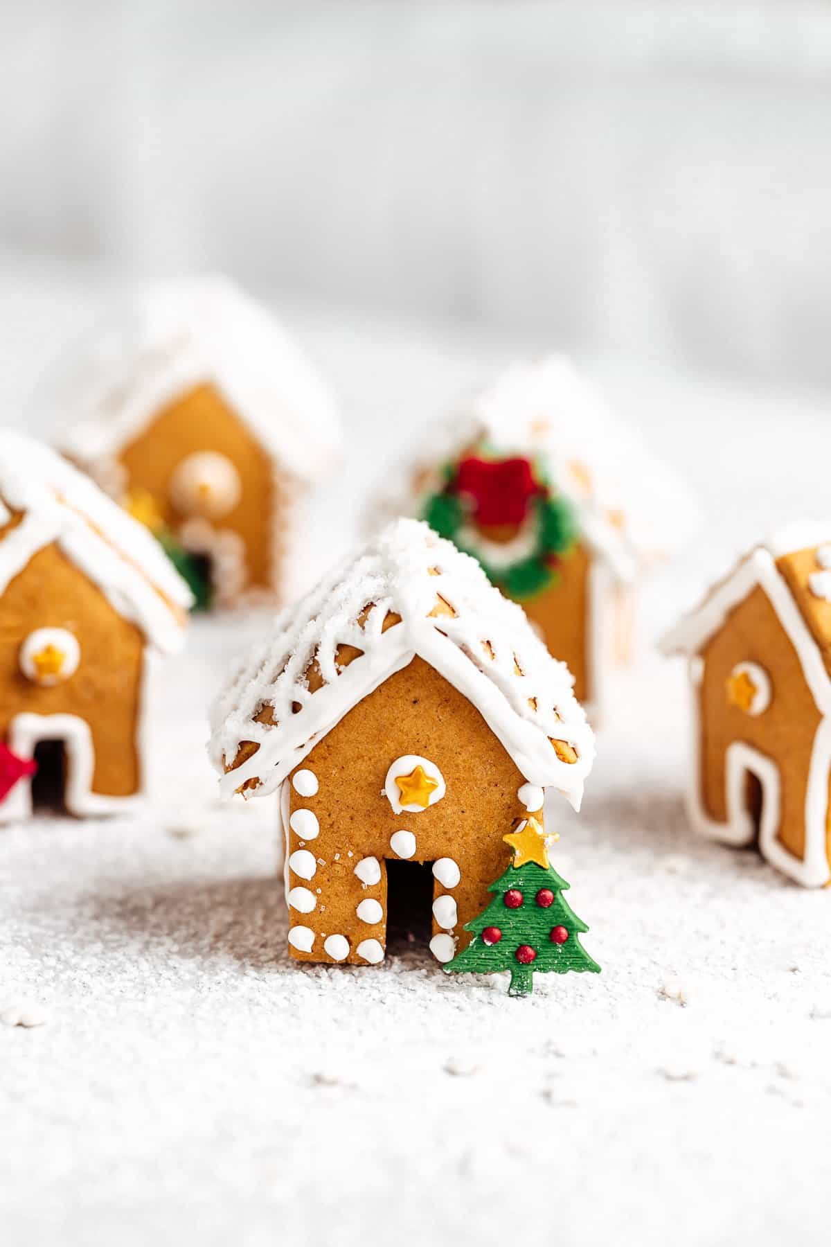 Mini Gingerbread Houses regarding Mini Gingerbread House Template