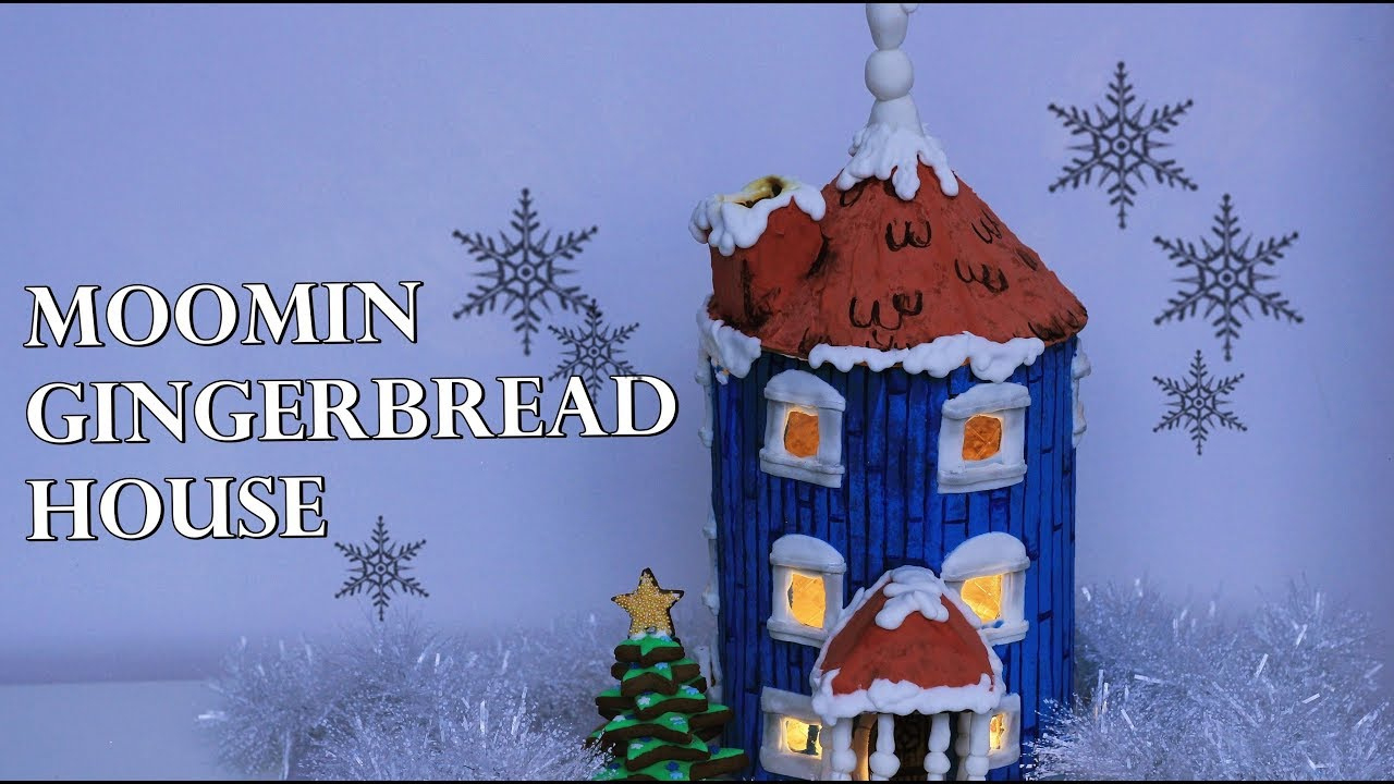 Moomin Gingerbread House Full Tutorial | Inthekitchenwithelisa within Moomin Gingerbread House Template