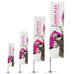 Outdoor Banner Flags, Up To 16.8 Ft Tall | Orbus Zoom Flex Edge In Orbus Template Feather Flag