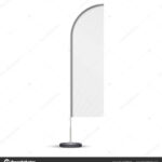 Outdoor Feather Flag Mock Vector Advertising Blank Flag Stock Inside Blank Feather Banner Template