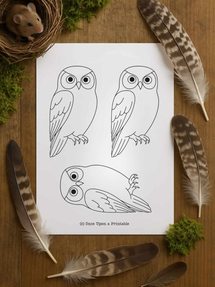 Owl Feather Template