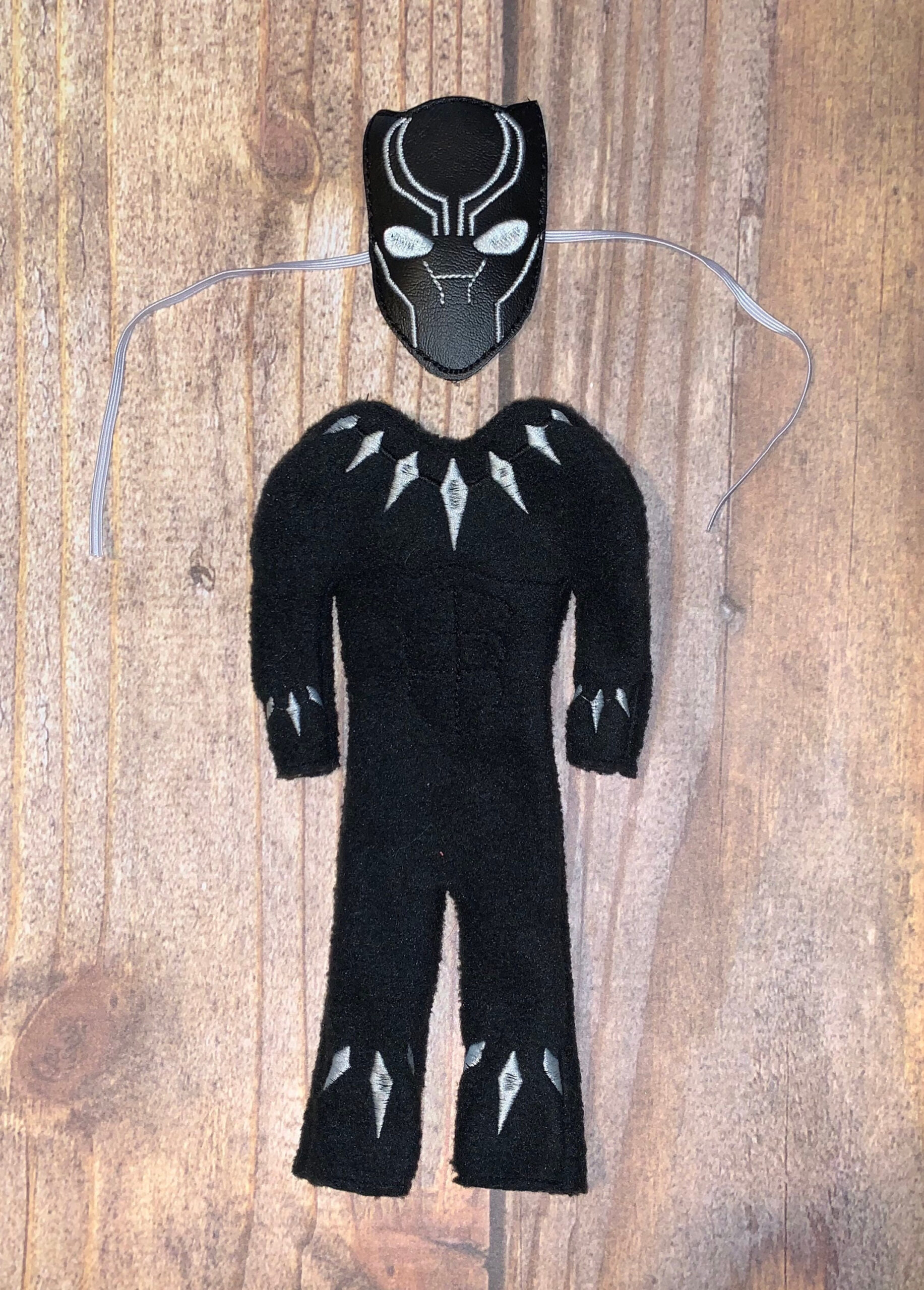 Panther Elf Or Doll Outfit, Black Elf Outfit - Etsy India pertaining to Black Panther Turkey Disguise Template
