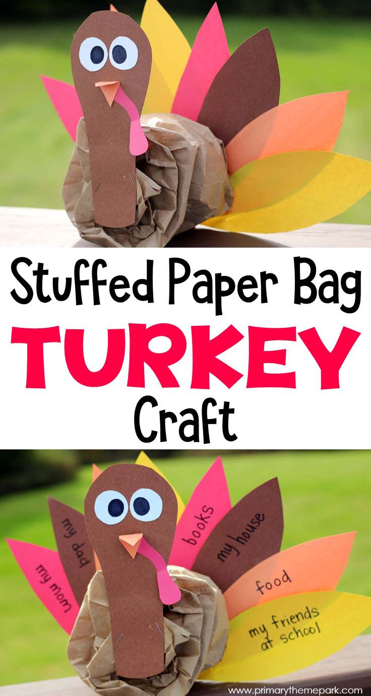 Paper Bag Turkey Craft - Primary Theme Park intended for Free Printable Paper Bag Turkey Craft Template