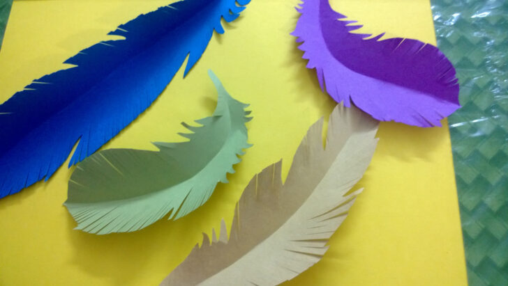 Construction Paper Feather Template