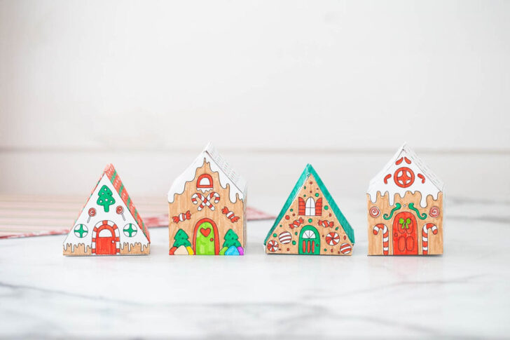 3d Gingerbread House Template