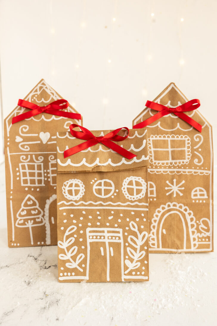 Gingerbread House Paper Bag Template Gingerbread House Paper Bag Template
