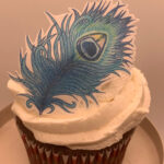 Peacock Cupcakes   Etsy Singapore Inside Peacock Feather Printable Cupcake Template