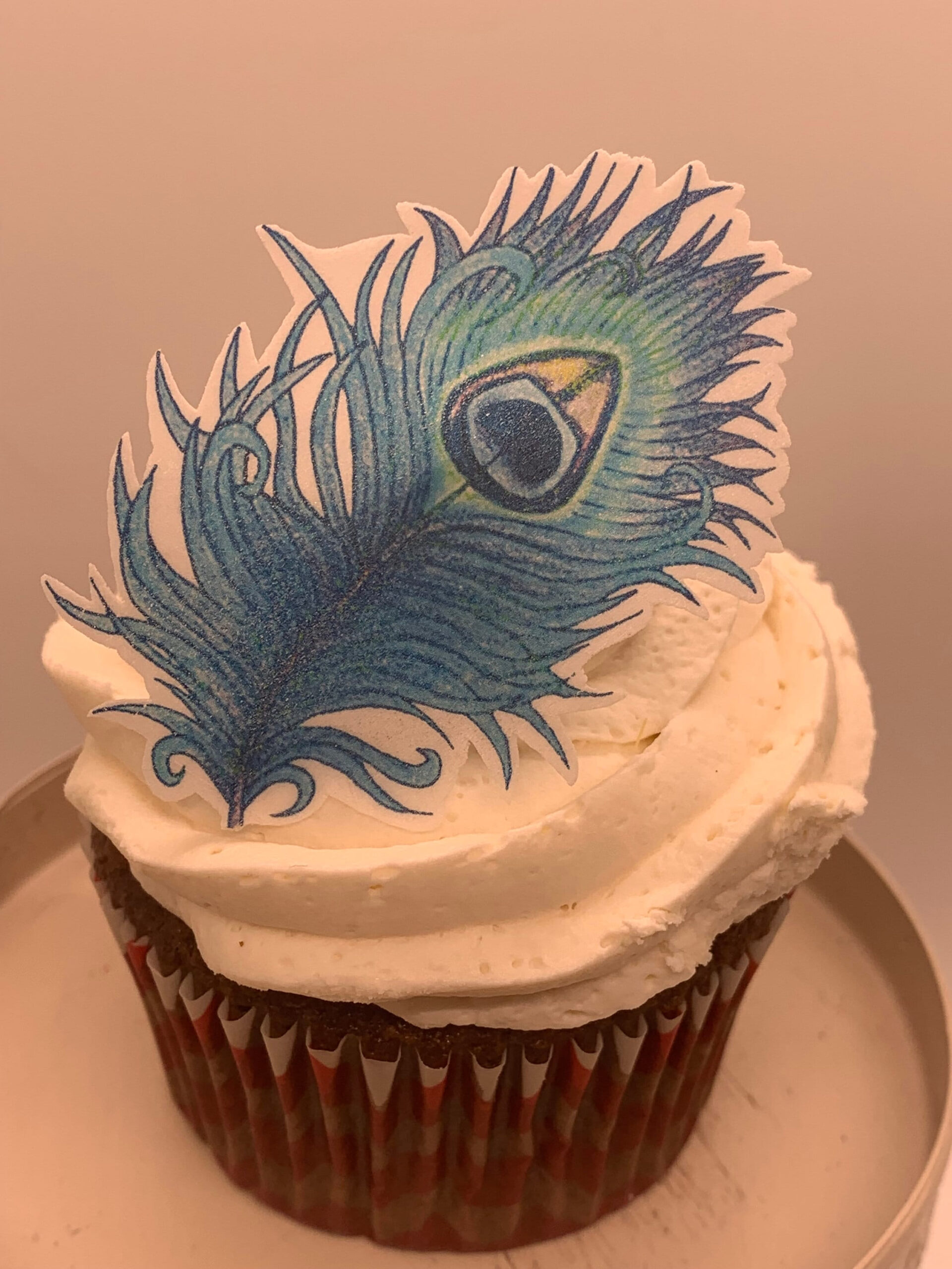 Peacock Cupcakes - Etsy Singapore inside Peacock Feather Printable Cupcake Template