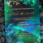 Peacock Feather Royal Wedding Invitation Card Regarding Peacock Feather Wedding Invitation Template