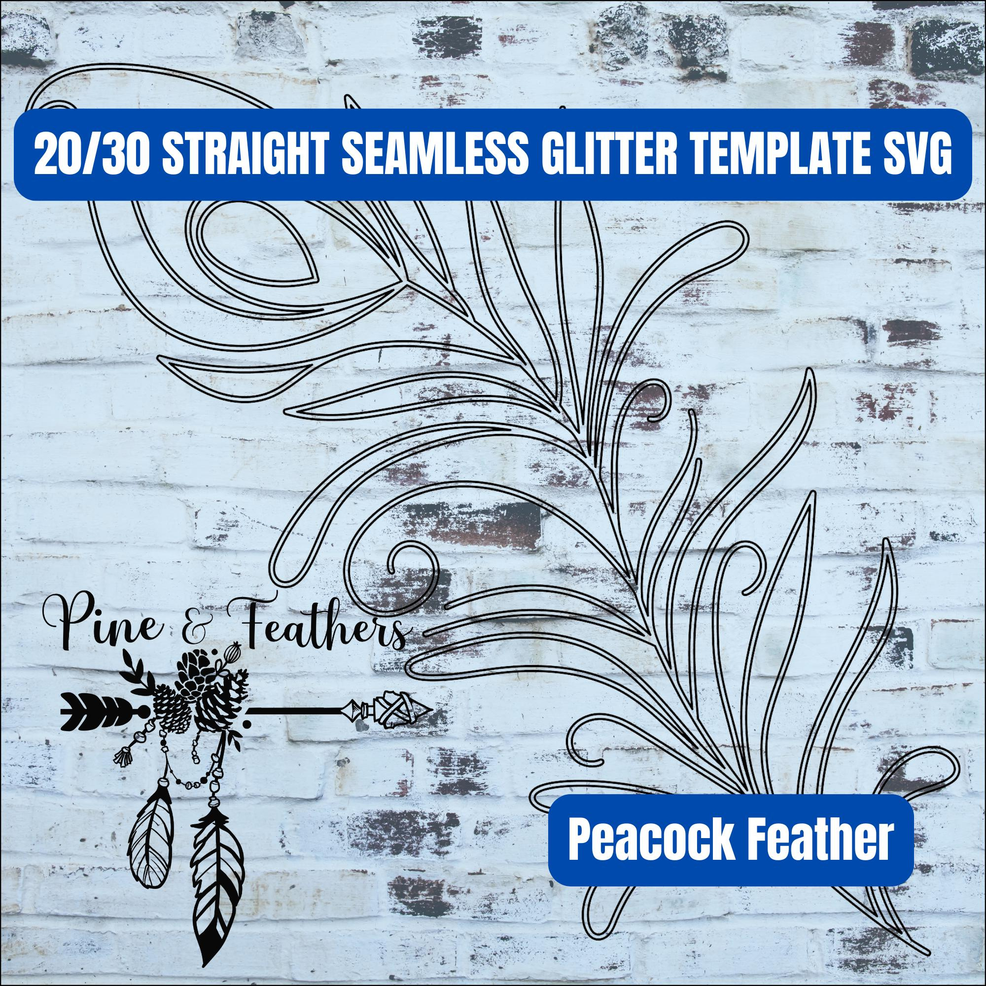 Peacock Feather Tumbler Template For 20 Or 30Oz Skinny Straight within Blue Peacock Feather Template