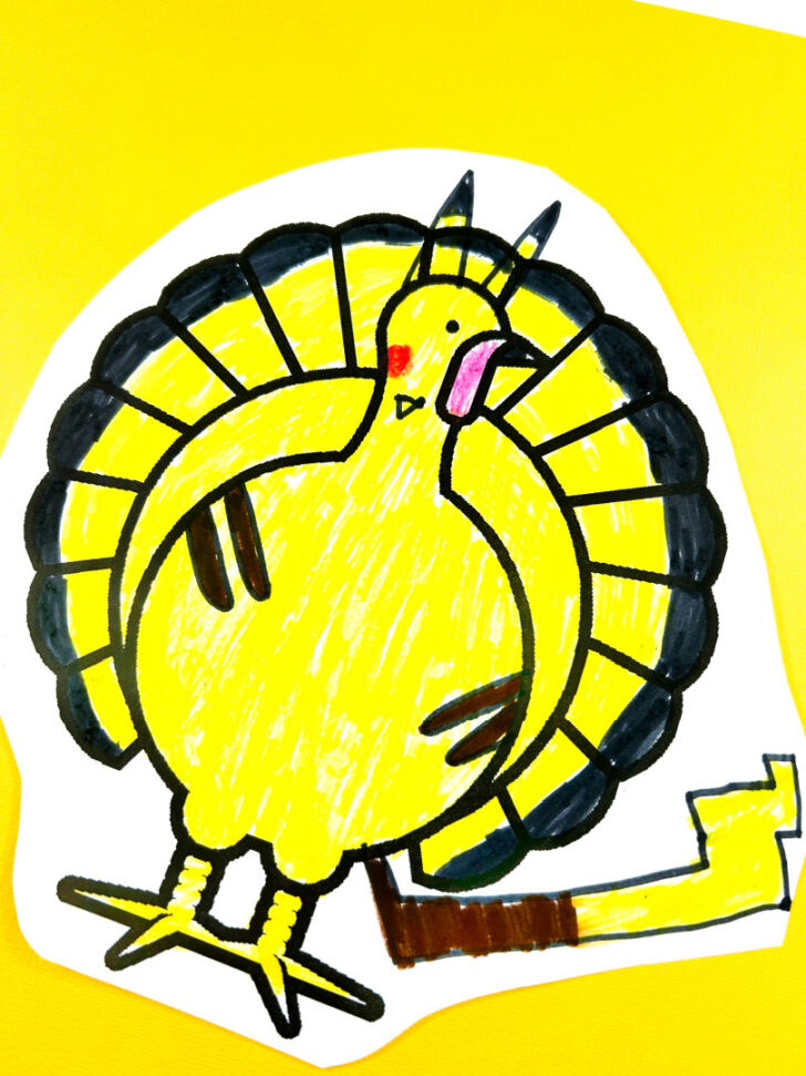 Pikachu Turkey Disguise Template