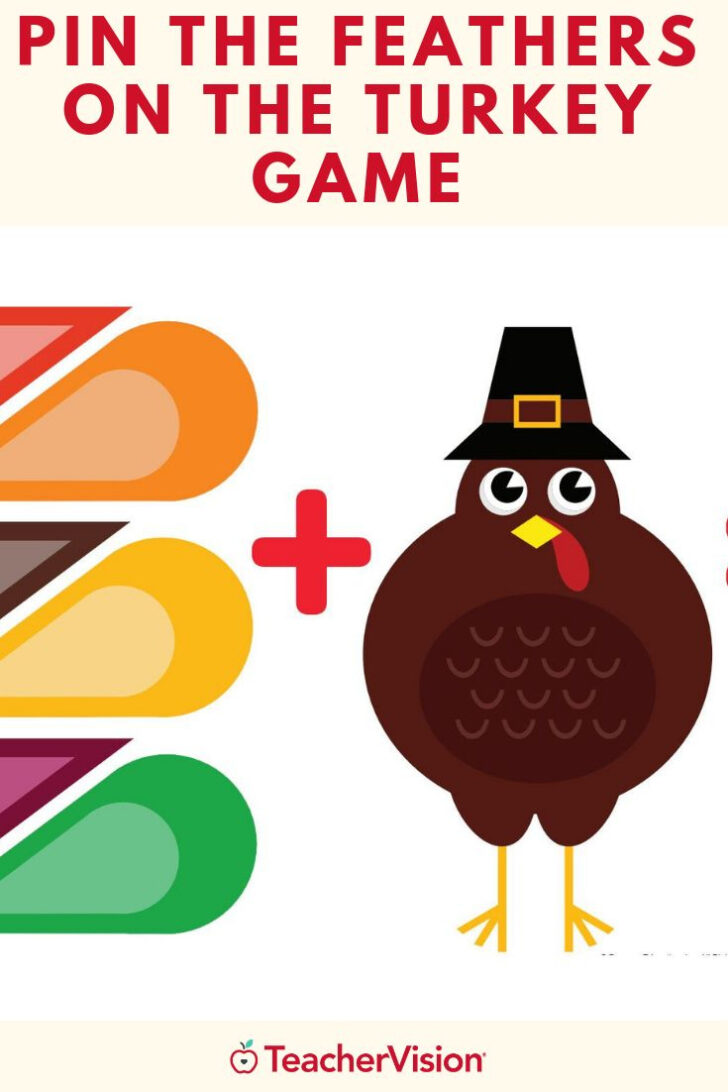 Pin the Feathers On the Turkey Template