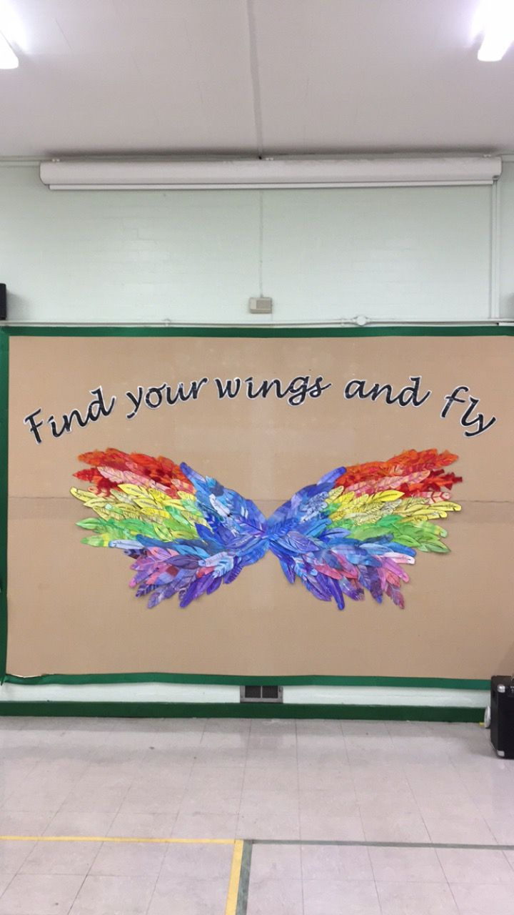 Pinadela Souto On School Diy | Classroom Art Projects, School with regard to Feather Wings Mural Template