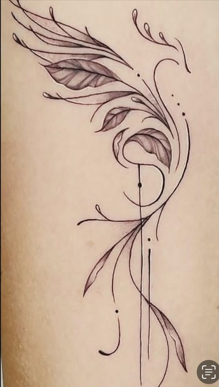 Pinthaís Gazotti On Tattoos | Pheonix Tattoo, Small Phoenix regarding Feather Helix Tattoo Template