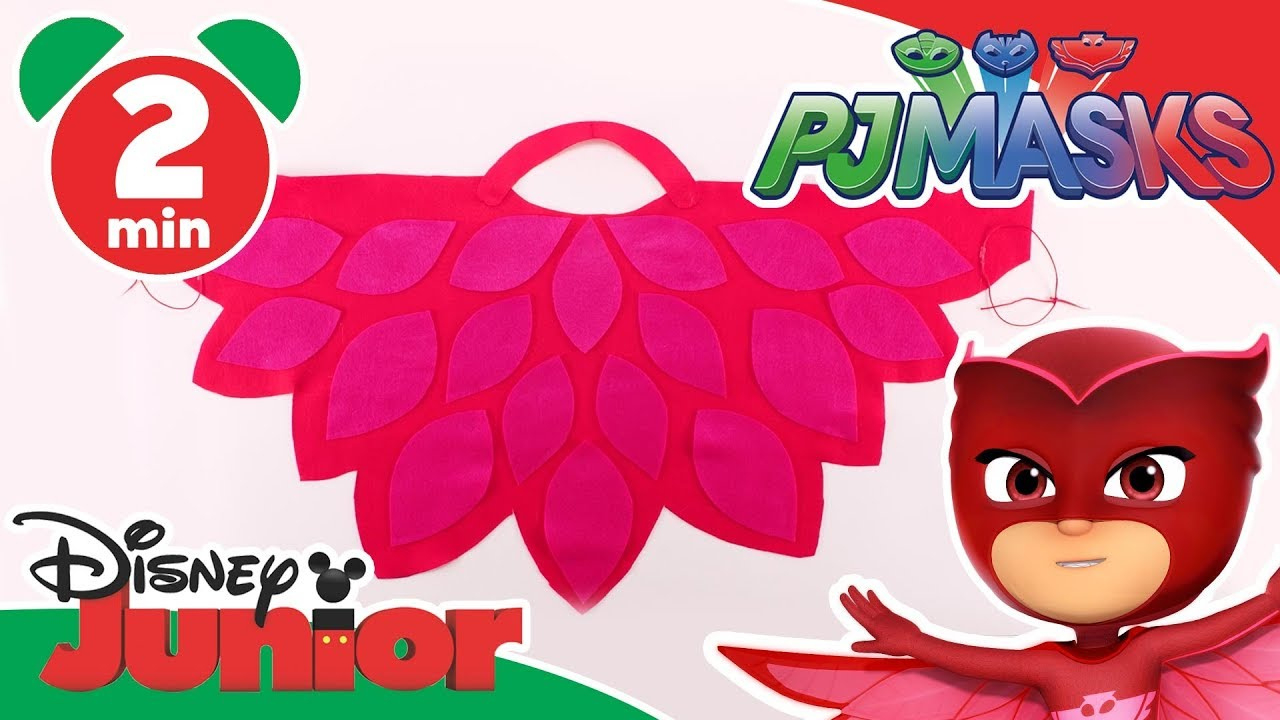 Pj Masks | Craft Tutorial: Owlette&amp;#039;S Cape 🎨| @Disneykids regarding Owlette Feather Template