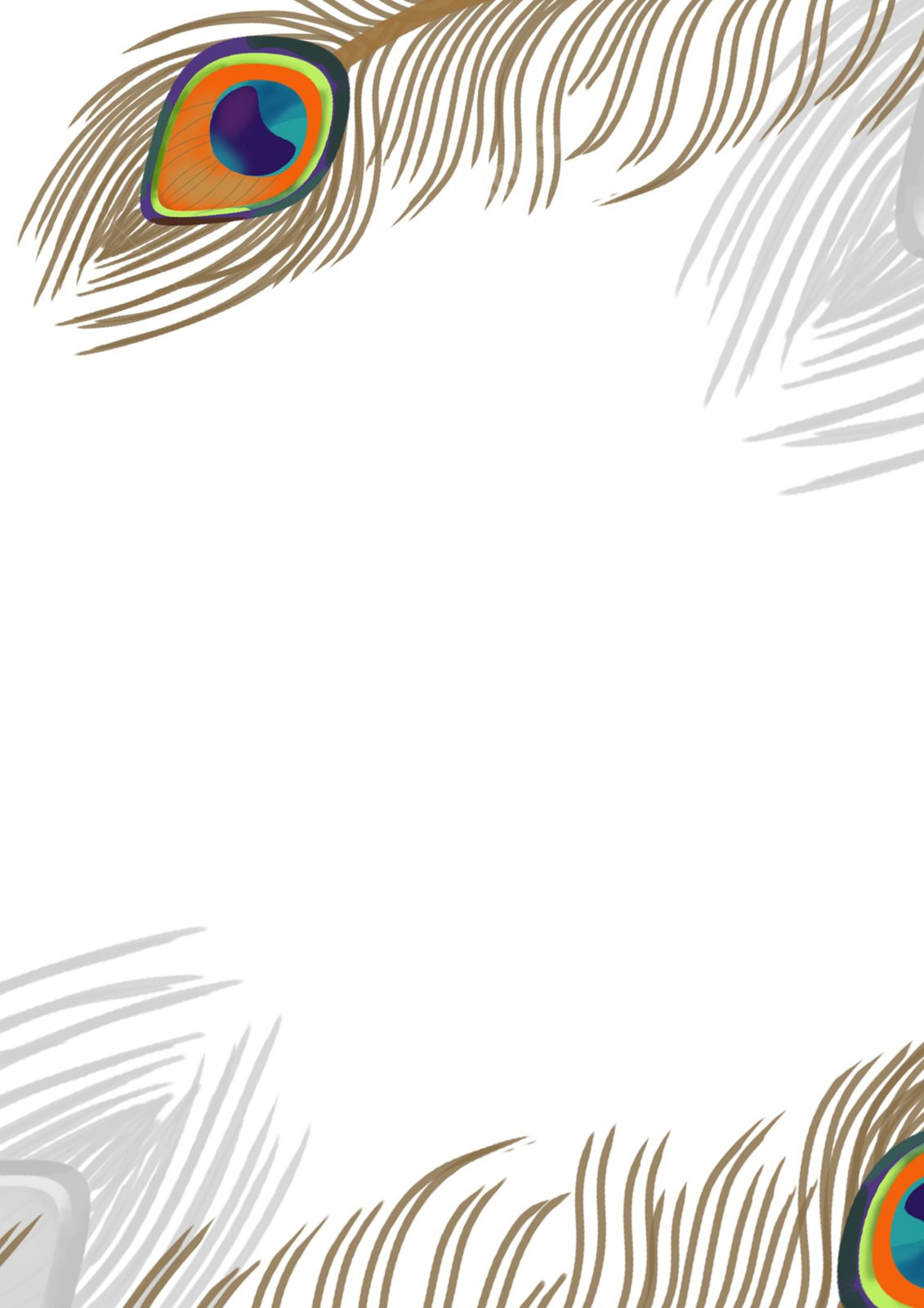 Plam Page Border And Printable Background In Word - Slidesdocs intended for Creative Brochure Cover Designs Feather Template