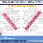 Printable Collaborative Frida Kahlo Inspired Wings Mural W Throughout Frida Kahlo Mural Feather Template