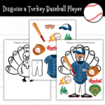 Printable Disguise A Turkey Baseball Player (5 Sets!)   Mom. Wife For Disguise A Turkey Baseball Player Template