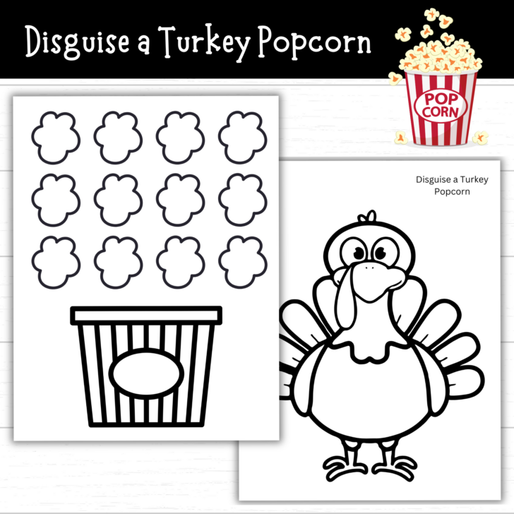 Disguise a Turkey Popcorn Template Disguise a Turkey Popcorn Template