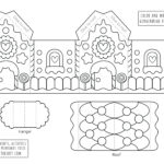 Printable Gingerbread House Template To Color   Ayelet Keshet With Regard To How To Make A Template For A Gingerbread House