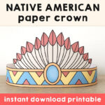 Printable Indian Headband Craft Native American Headdress Feathers Intended For Printable Template Indian Feather Headband