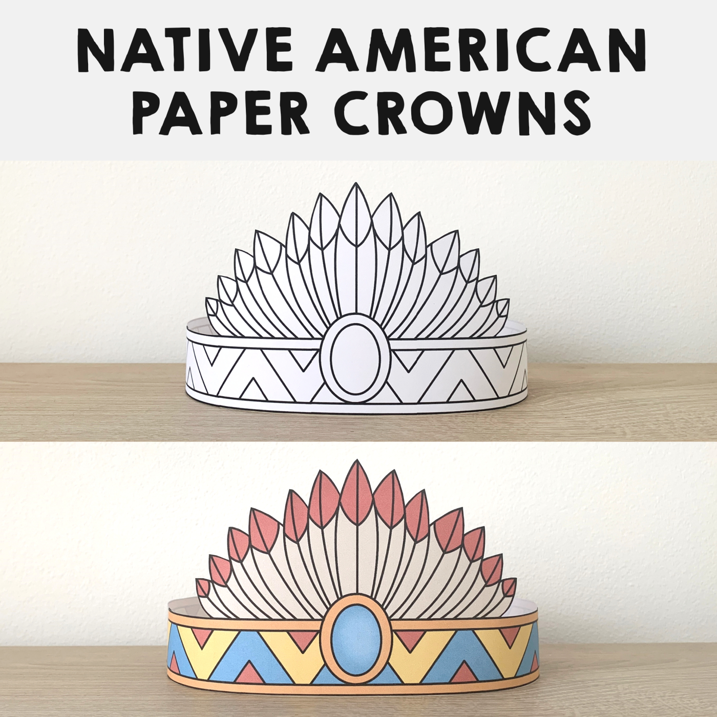 Printable Indian Headband Craft Native American Headdress with regard to Indian Feather Headband Template