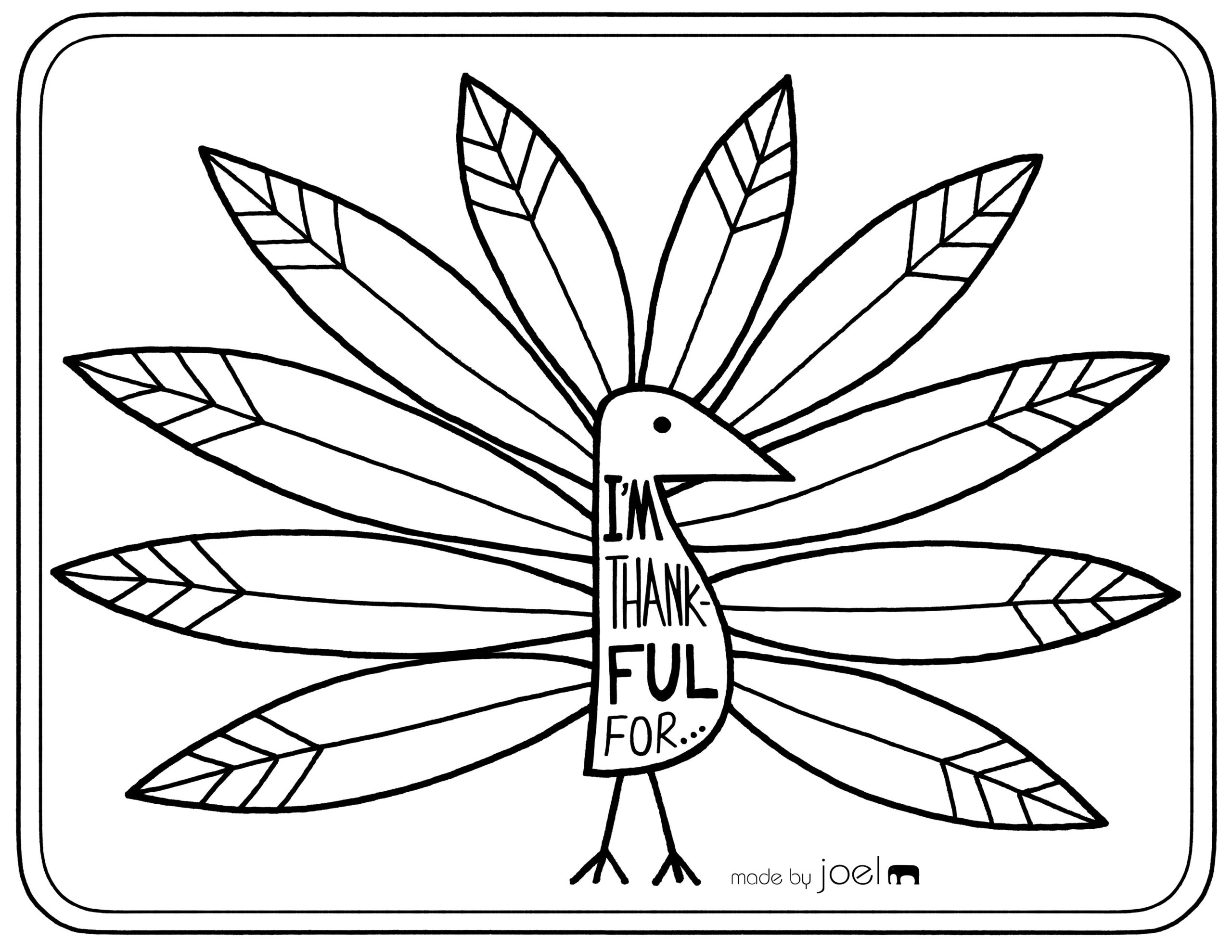 Printable Placemat For Giving Thanks – Madejoel regarding Turkey Placemat Template