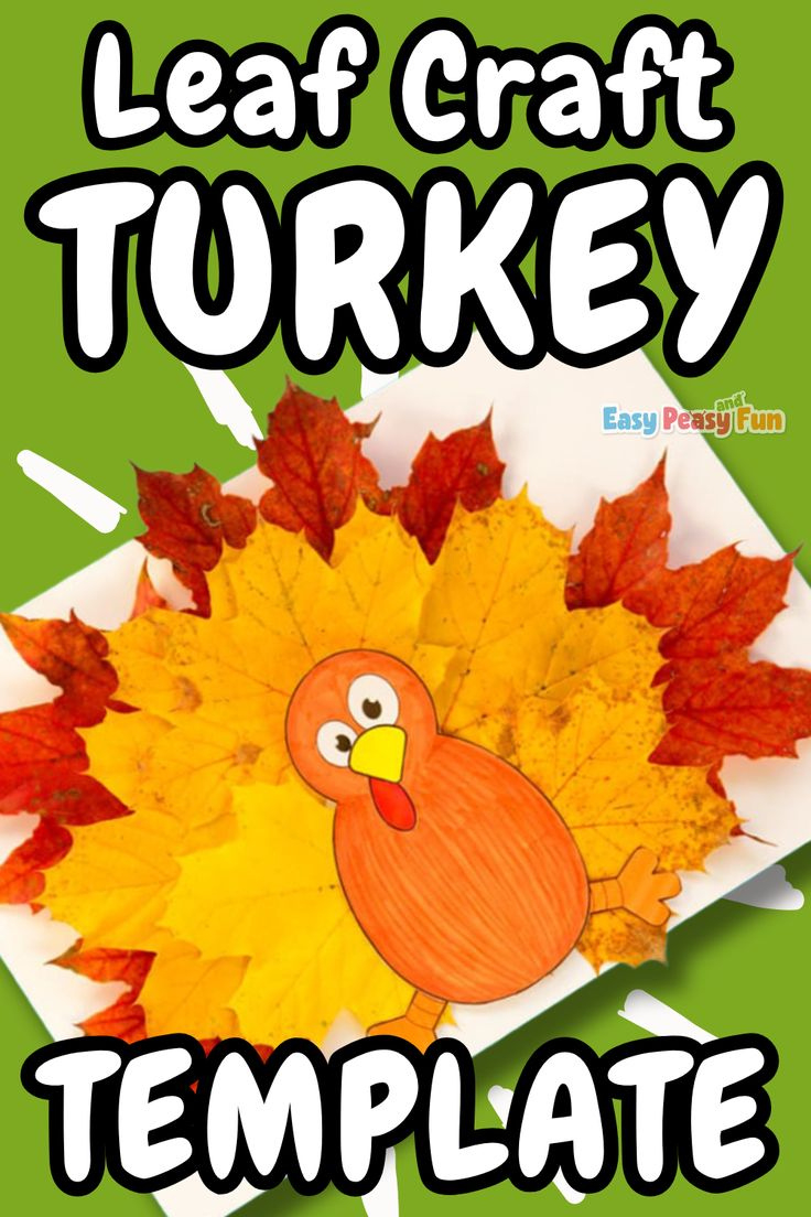 Printable Turkey Leaf Craft Template regarding Turkey Leaf Craft Template