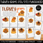 Pta Pto Turkey Grams Fundraiser Flyer Template, Autumn School Within Turkey Gram Template