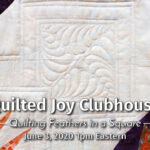 Quilting Feathers In A Square | Quilted Joy Clubhouse June 2020 Regarding Amazon Feather Quilt Template
