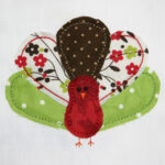 Raggy Turkey Applique Machine Embroidery Design Within Turkey Applique Template
