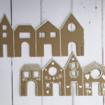Recycled Cardboard Christmas 'Gingerbread' Village – The Bear For Template For Cardboard Gingerbread House