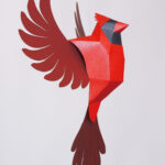 Red Cardinal Bird Papercraft Pdf Templatesmagapaperwood Pertaining To Cardinal Feather Template