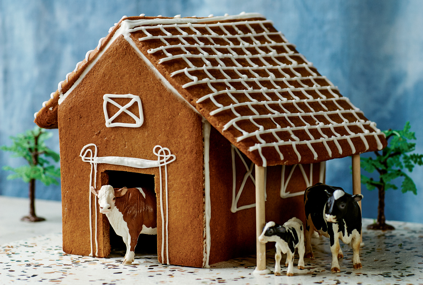 Rustic Gingerbread Barn Template And Recipe - Grit in Barn Gingerbread House Template