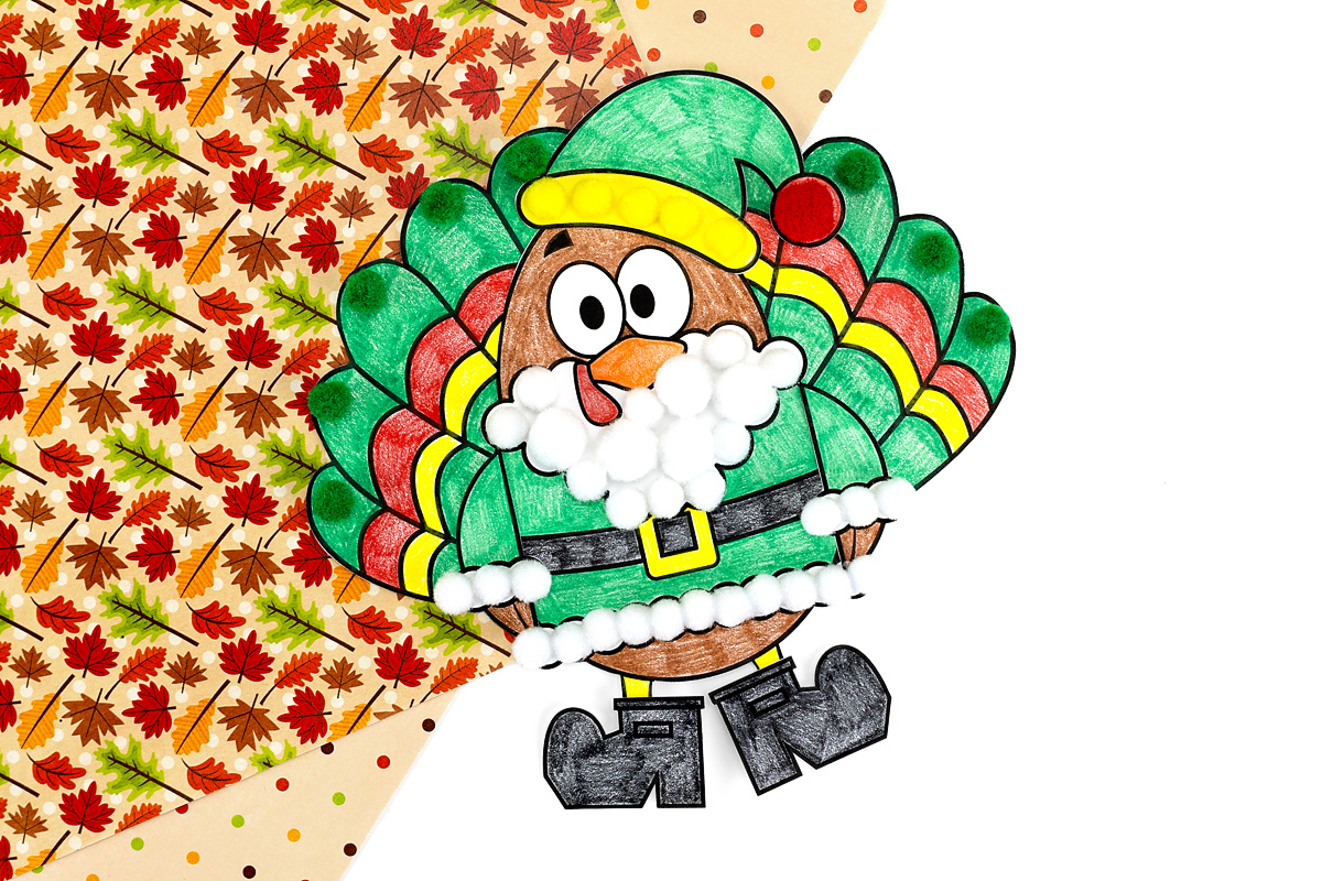 Santa Turkey Disguise (Free Printable) - Fireflies And Mud Pies with regard to Disguise a Turkey Project Template Santa Clus
