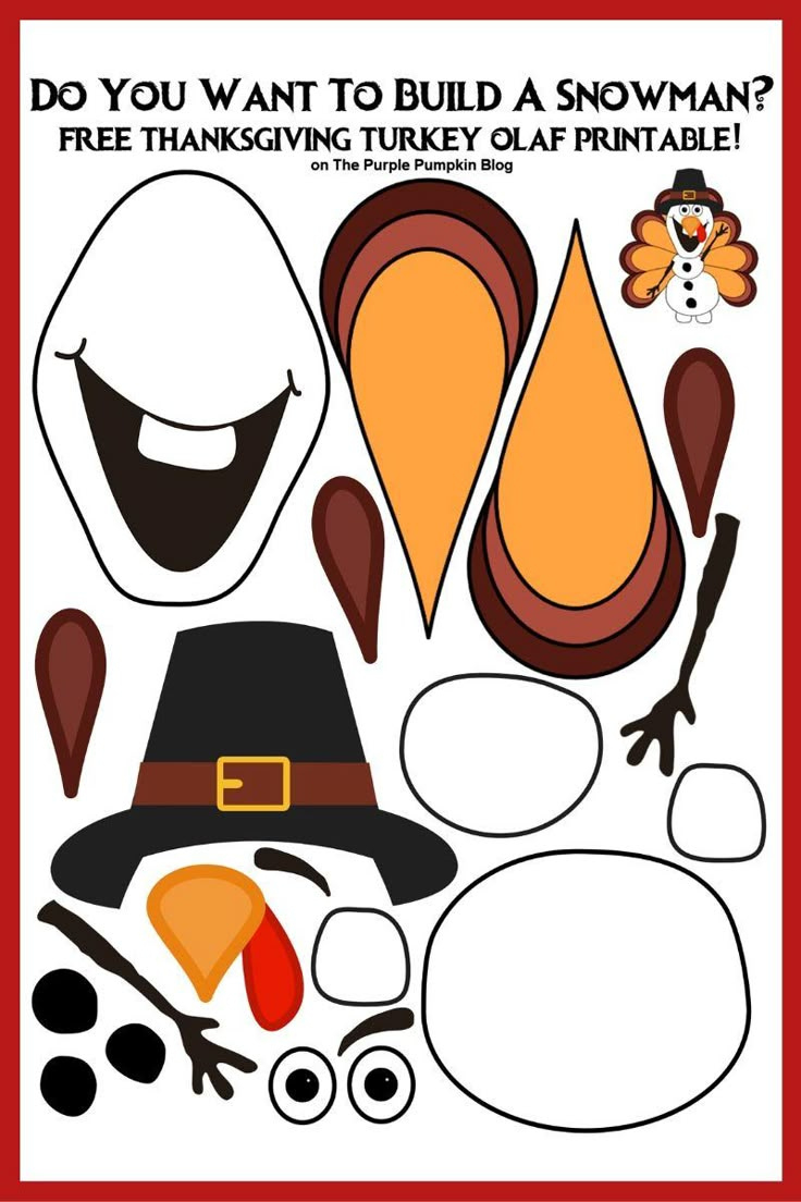 Say Hello To Thanksgiving Turkey Olaf! Do You Want To Build A inside Free Printable Turkey Mask Template