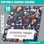 Science Binder Cover, 10 Printable & Editable Covers+Spines Regarding Silver Feather Binder Cover Template