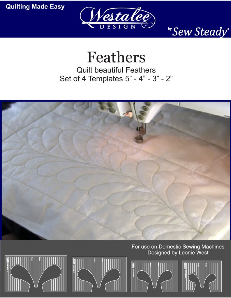 Sew Steady Westalee Design Feather Template Set 4 - Moore&amp;#039;S Sewing regarding Westalee Feather Template Set