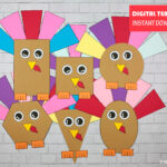 Shape Turkey Craft For Kids, Thanksgiving Turkey Printable, Turkey In Turkey Shape Template