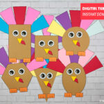 Shape Turkey Craft For Kids, Thanksgiving Turkey Printable, Turkey With Regard To Shape Turkey Template