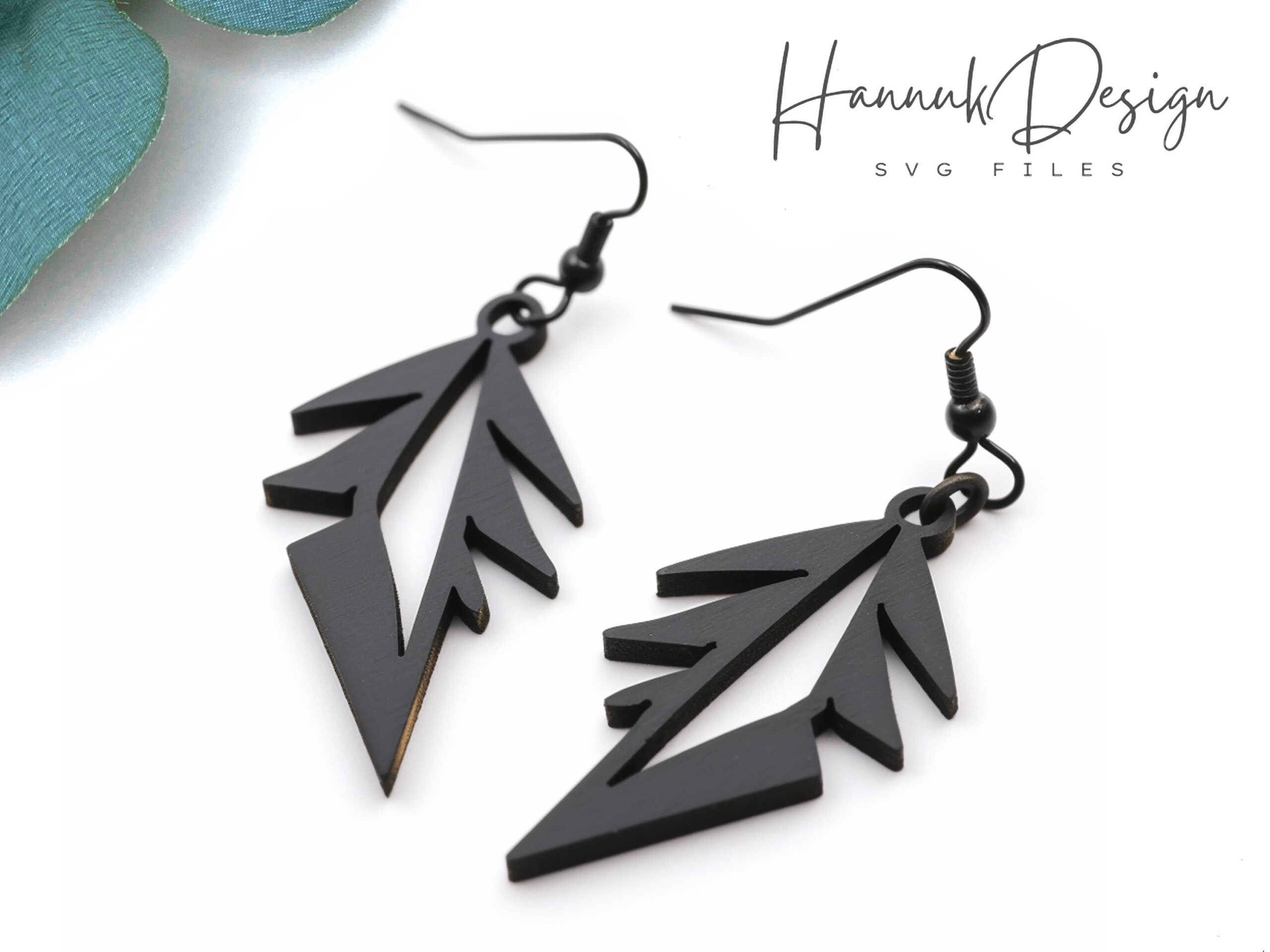 Sharp Edges Feather Shape Earring Svg Laser Cut File For Glowforge, Wooden,  Acrylic, Leather Earring Template Svg Digital Download in Laser Cut Feather Earrings Template