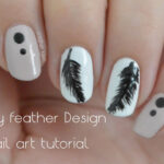 Simple And Elegant Feather Design | Nail Art Tutorial Inside Feather Nail Art Template