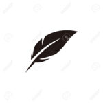 Simple Flat Feather Icon Illustration Design, Silhouette Feather Throughout Silhouette Feather Template