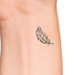 Small Feather Temporary Tattoo   Etsy Throughout Small Feather Tattoo Template