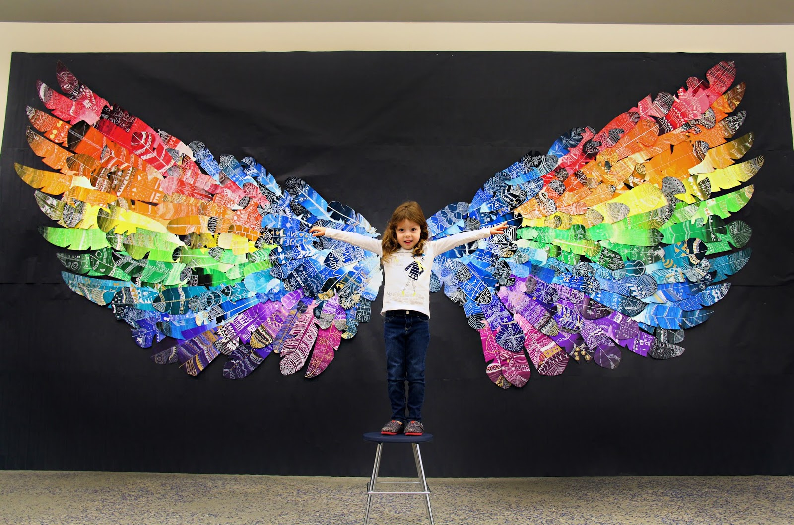 Smart Class: Feather Wings Mural with regard to Feather Wing Mural Template