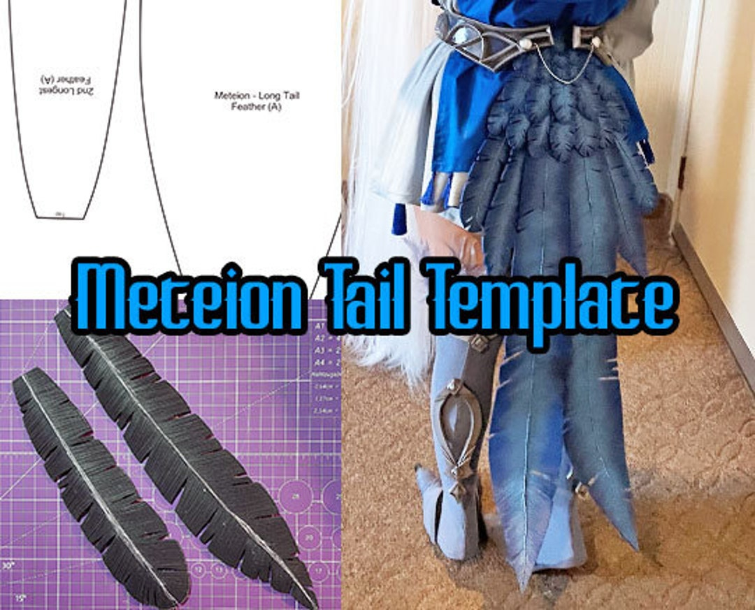 Starbird Vogel Schwanzfedern Cosplay Template - Etsy Österreich pertaining to Tail Feather Template