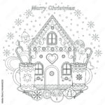 Stock Vektorgrafik „Coloring Book. Festive, Fabulous Christmas With Regard To Gingerbread House Template Book