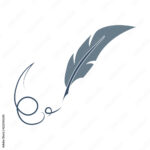 Stock Vektorgrafik „Feather Icon. Illustration Of Feather Making With Regard To Feather Writing Template