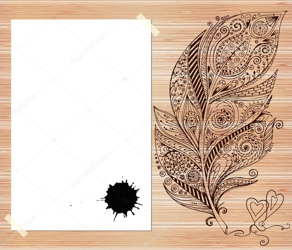 Stylish Presentation Of Business Poster, Flyer, Cover, Invitation pertaining to Feather Template Flyer